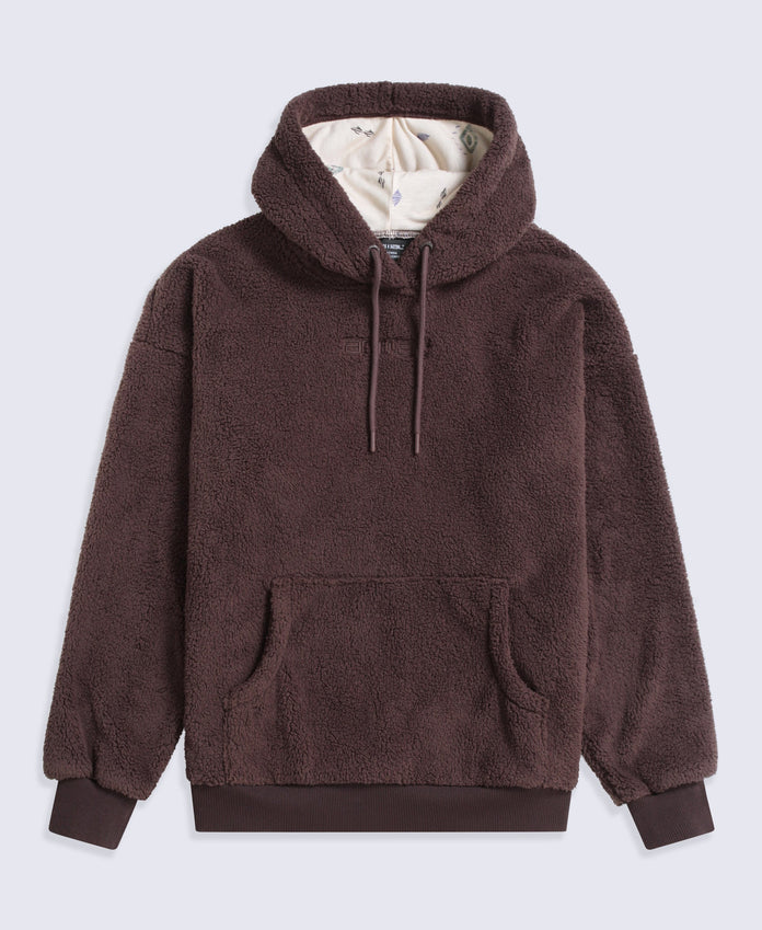 Womens Fleece Hoodie - Dark Brown