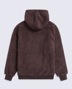 Womens Fleece Hoodie - Dark Brown