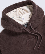 Womens Fleece Hoodie - Dark Brown