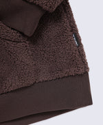 Womens Fleece Hoodie - Dark Brown