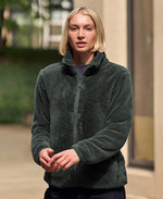 Teddy Womens Full Zip Fleece - Dark Green