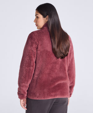 Teddy Womens Full Zip Fleece - Dark Pink