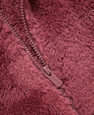 Teddy Womens Full Zip Fleece - Dark Pink