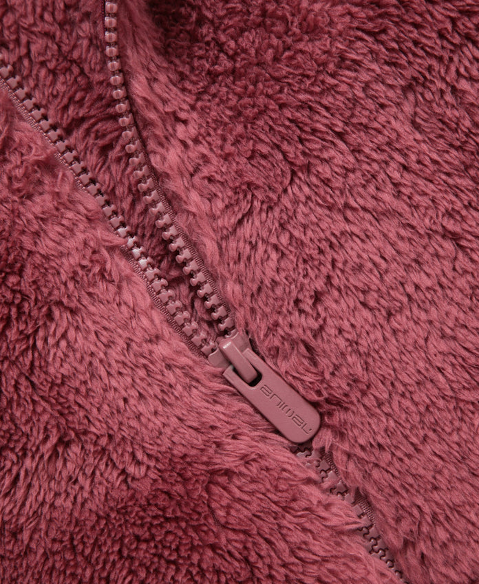 Teddy Womens Full Zip Fleece - Dark Pink