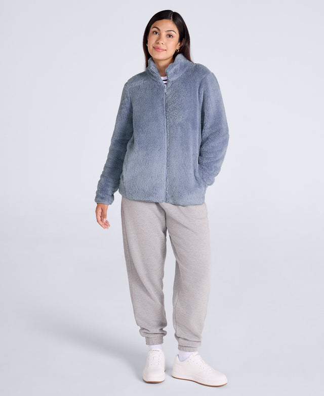 Teddy Womens Full Zip Fleece - Light Purple