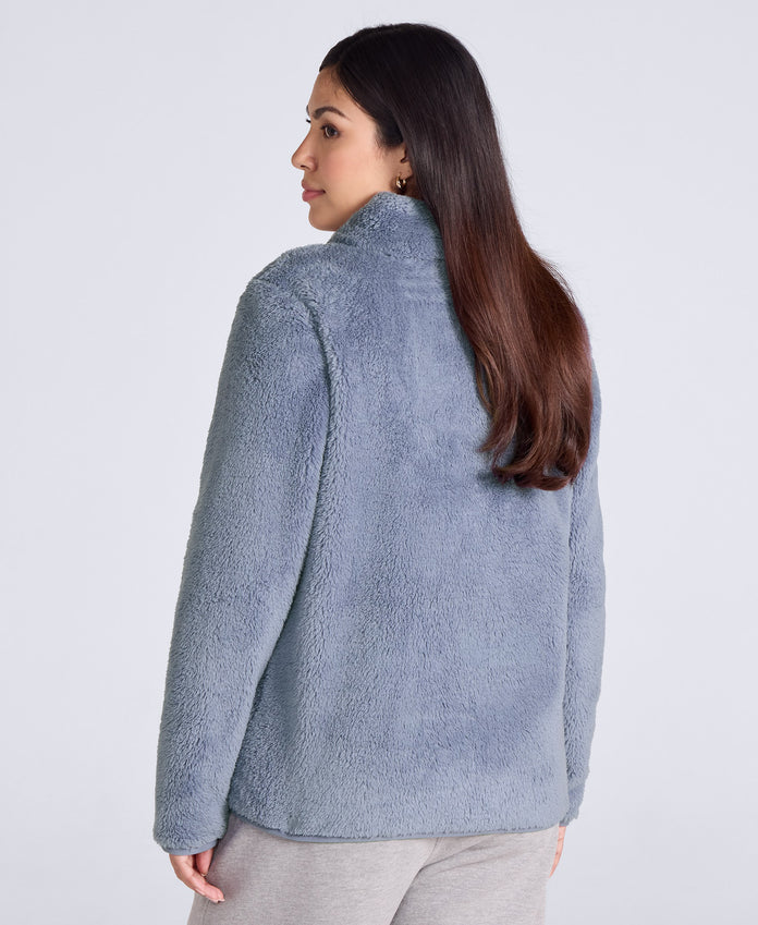 Teddy Womens Full Zip Fleece - Light Purple