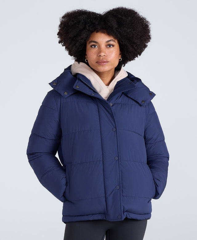 Maeve Womens Puffer Jacket - Navy