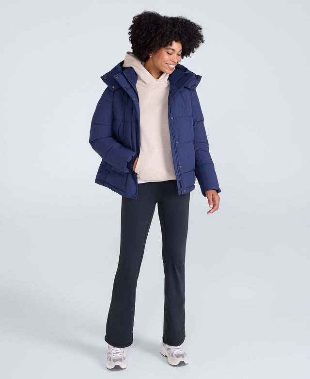 Maeve Womens Puffer Jacket - Navy