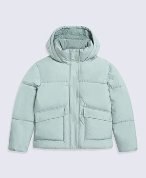 Maeve Womens Puffer Jacket - Pale Green