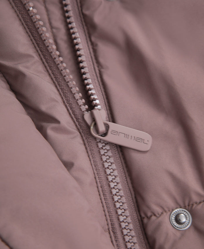 Maeve Womens Puffer Jacket - Taupe