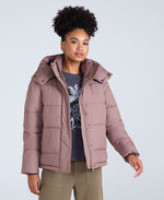 Maeve Womens Puffer Jacket - Taupe