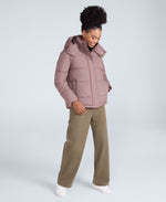 Maeve Womens Puffer Jacket - Taupe