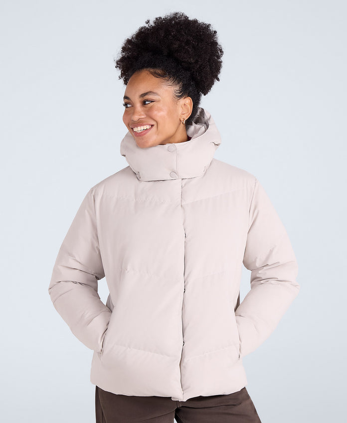 Tess Womens Down Jacket - Cream