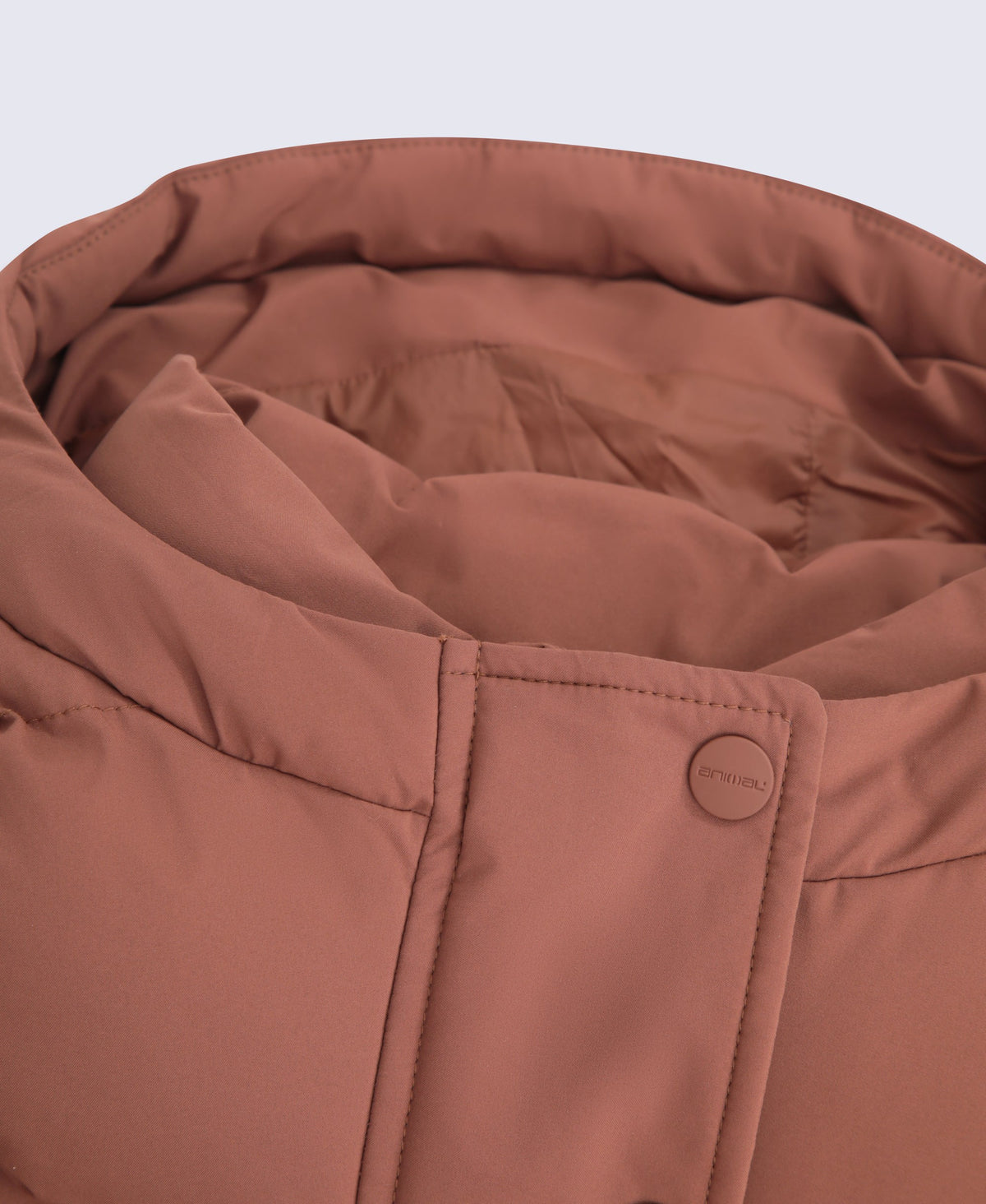 Maggie Womens Waisted Baffle Coat - Rust