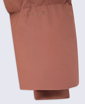 Maggie Womens Waisted Baffle Coat - Rust