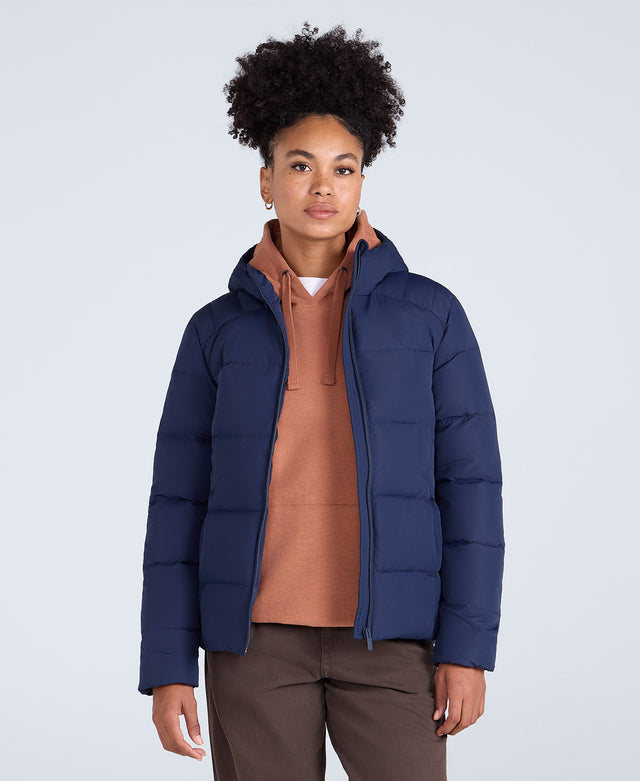 Womens Tech Down Mid Weight Jacket - Navy