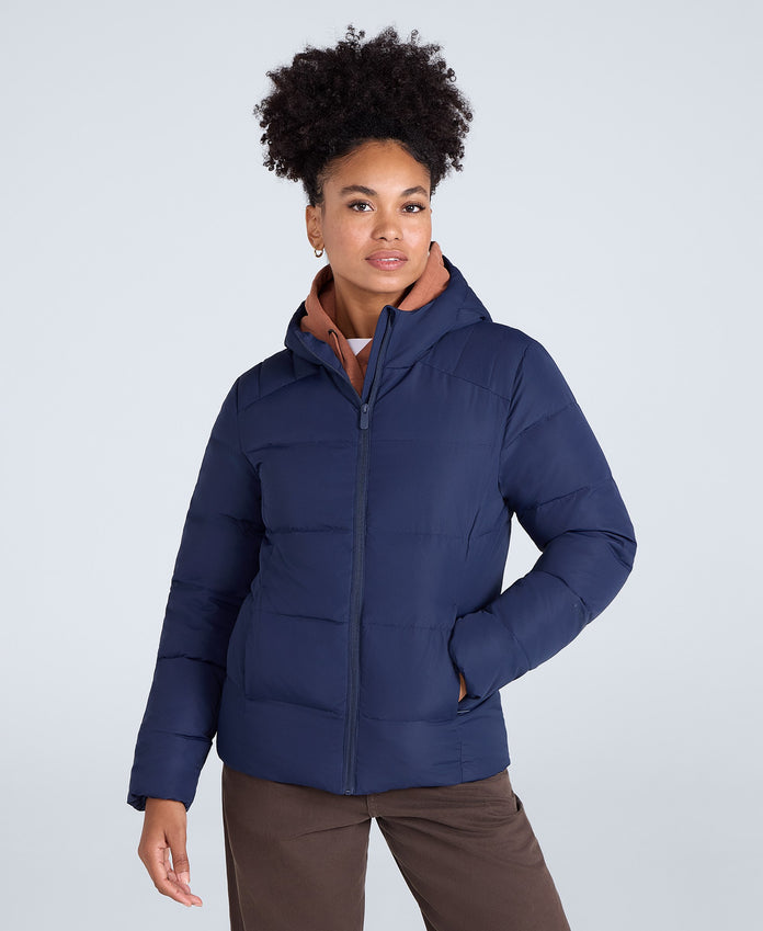 Womens Tech Down Mid Weight Jacket - Navy