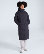 Tess Womens Long Line Down Jacket - Black