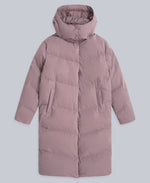 Tess Womens Long Line Down Jacket - Taupe