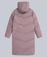 Tess Womens Long Line Down Jacket - Taupe