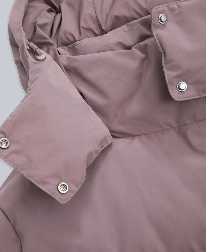 Tess Womens Long Line Down Jacket - Taupe