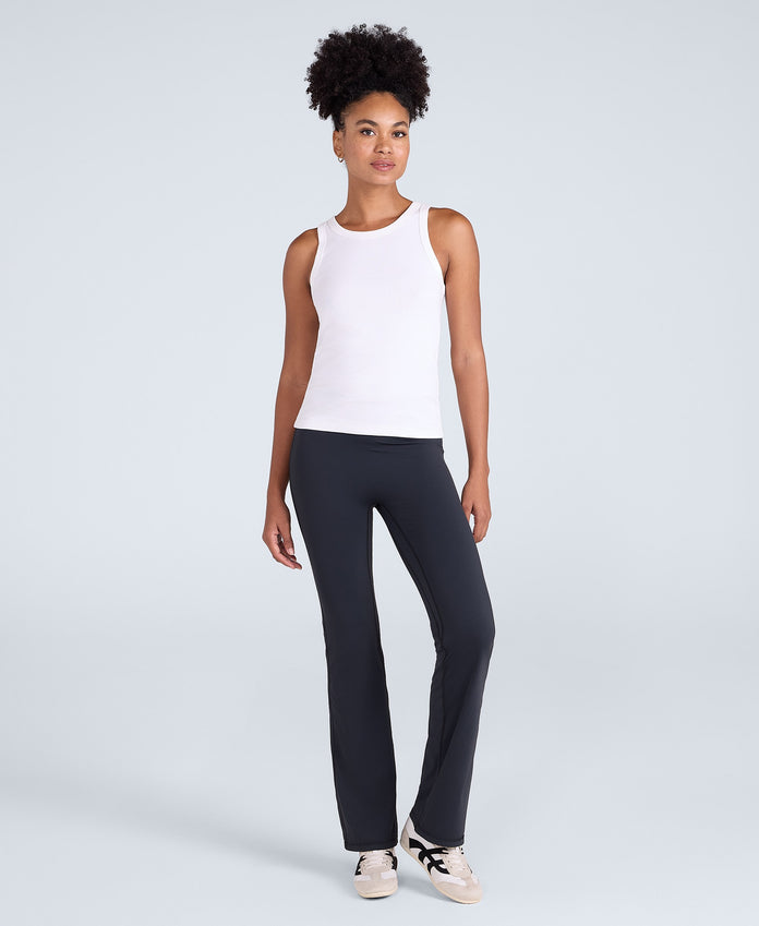 Womens Flared Leggings - Black