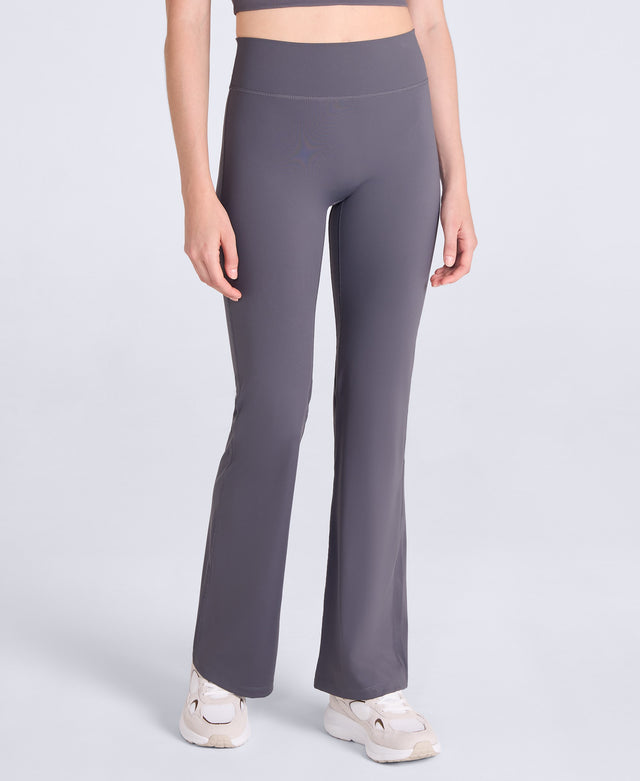 Womens Flared Leggings - Charcoal