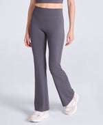 Womens Flared Leggings - Charcoal