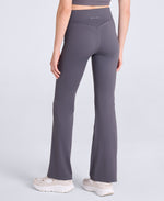 Womens Flared Leggings - Charcoal