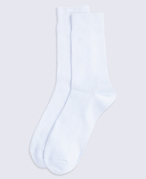 Flynn Mens Ribbed Mid Calf Socks- 3 Pack - Black