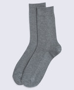 Flynn Mens Ribbed Mid Calf Socks- 3 Pack - Black