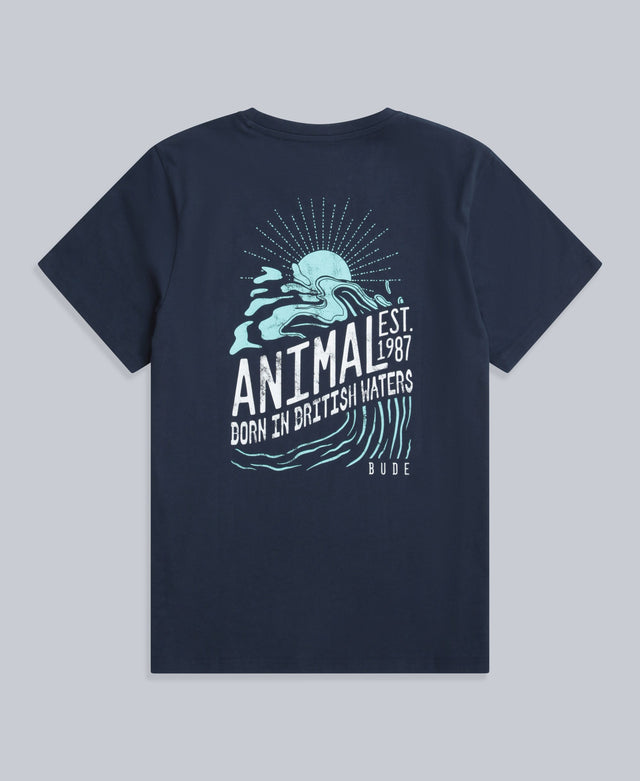 Jacob Mens Bude T-Shirt - Navy