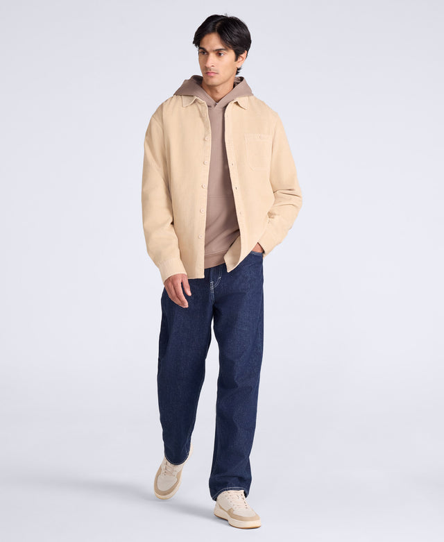 Lewis Mens Cord Shirt - Beige