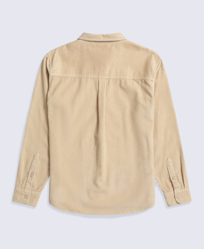 Lewis Mens Cord Shirt - Beige