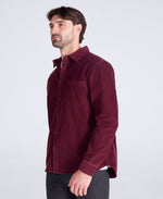 Lewis Mens Cord Shirt - Burgundy