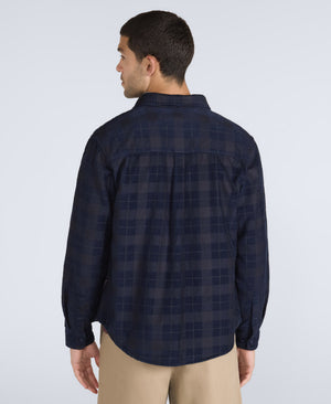 Lewis Mens Cord Shirt - Charcoal