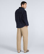 Lewis Mens Cord Shirt - Charcoal