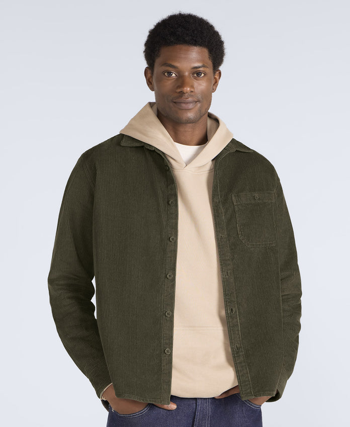 Lewis Mens Cord Shirt - Khaki