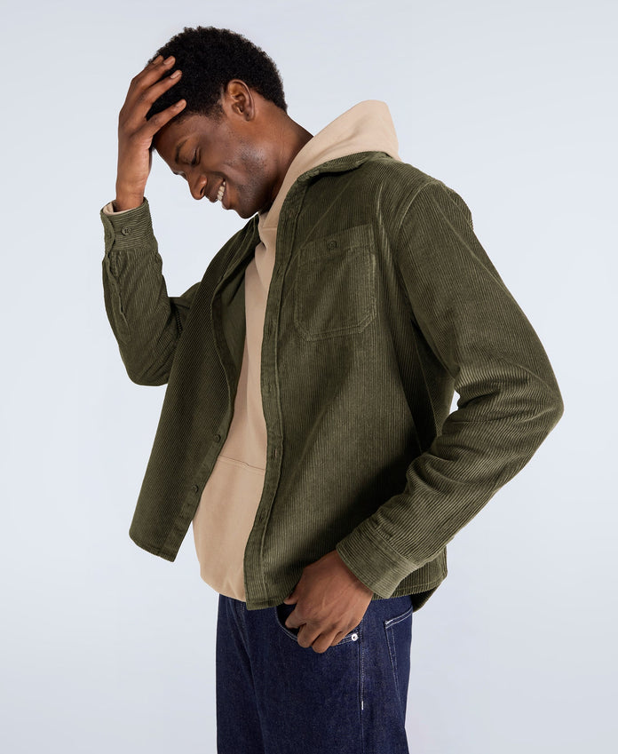 Lewis Mens Cord Shirt - Khaki