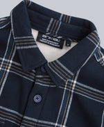 Seth Mens Fleece Bonded Shacket - Blue