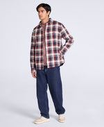 Seth Mens Fleece Bonded Shacket - Dark Blue