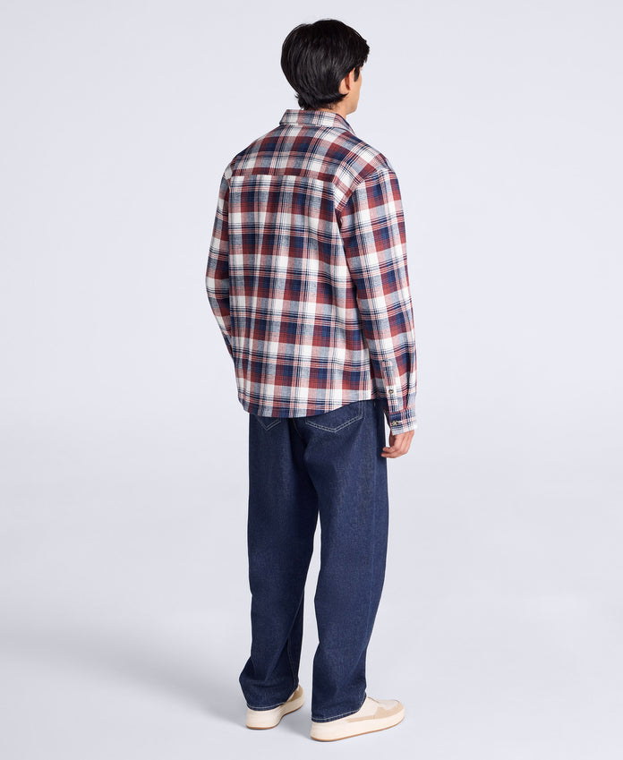 Seth Mens Fleece Bonded Shacket - Dark Blue