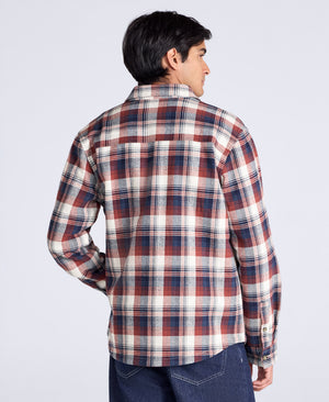 Seth Mens Fleece Bonded Shacket - Dark Blue