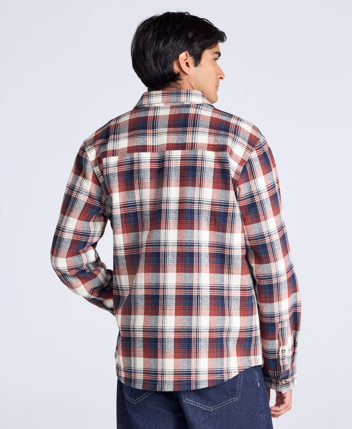 Seth Mens Fleece Bonded Shacket - Dark Blue
