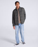 Seth Mens Fleece Bonded Shacket - Khaki