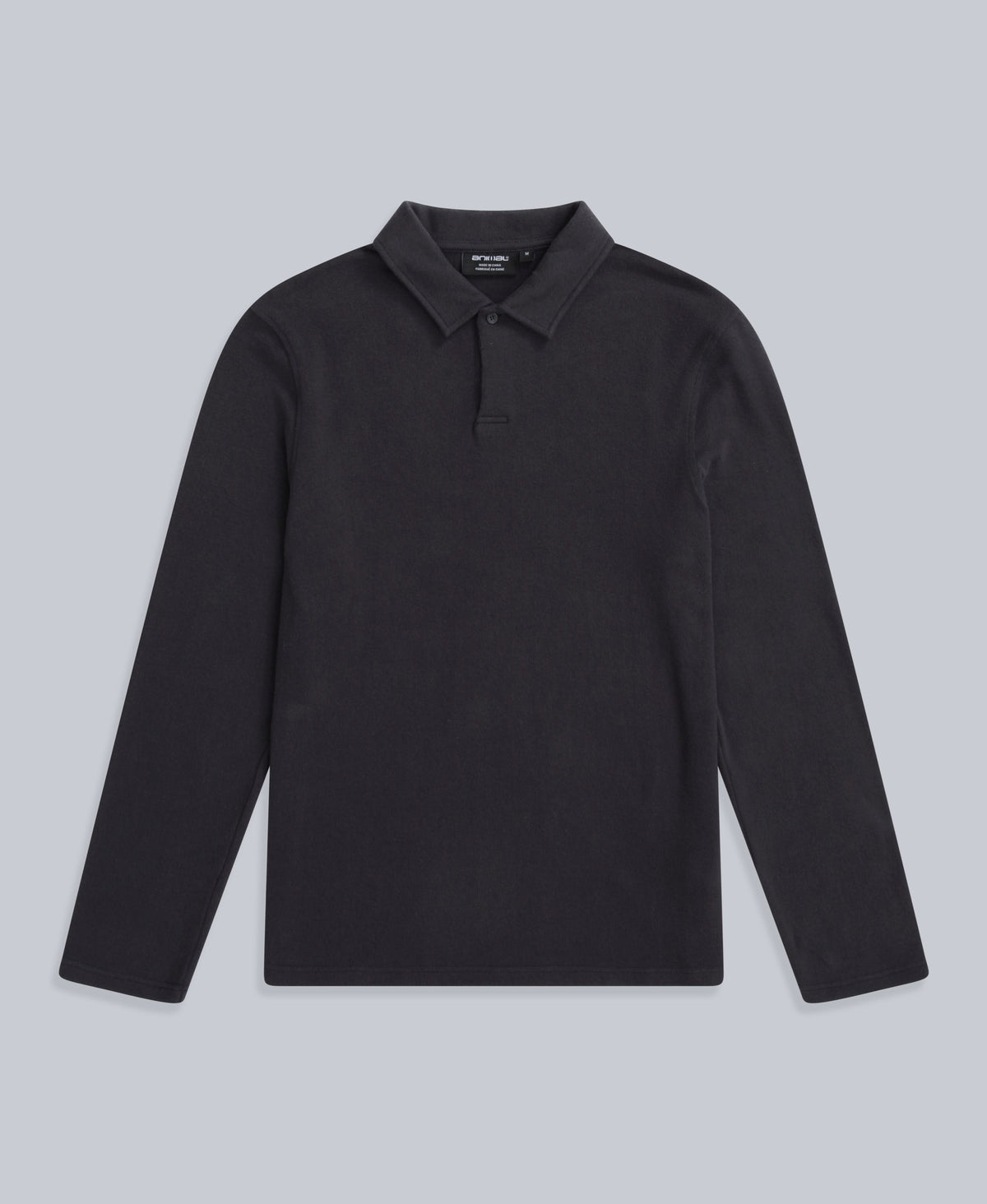 Ollie Mens Long Sleeve Polo - Black