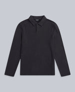 Ollie Mens Long Sleeve Polo - Black