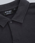 Ollie Mens Long Sleeve Polo - Black