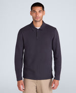 Ollie Mens Long Sleeve Polo - Black