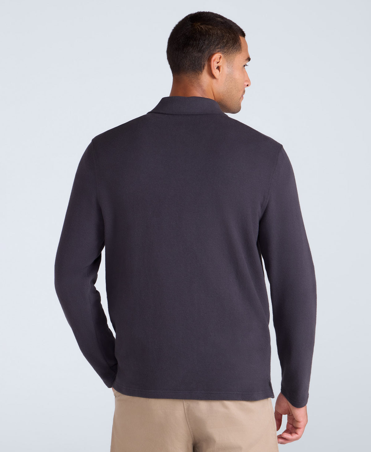 Ollie Mens Long Sleeve Polo - Black